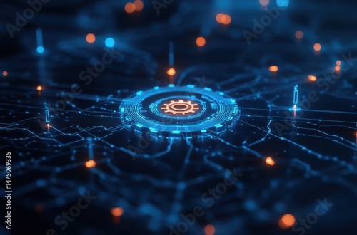 Automated business process powered by RPA, businessman