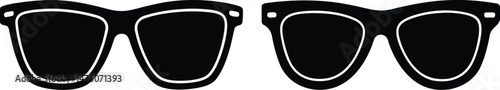 Set of Sunglasses Silhouette Icons in Classic Style