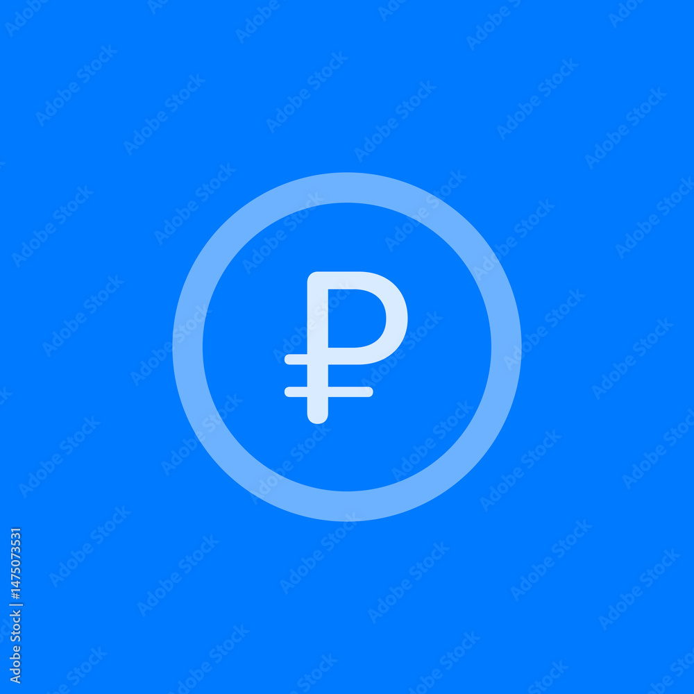 Ruble Sign Circle Ruble Sign Circle