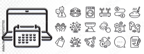 Women group, Teamwork and Video conference line icons for web app. Glare of light effect. Message icon. Pack of Smile, Money transfer, Fireworks stars pictogram icons. Vector