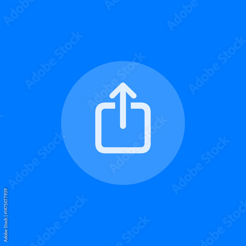 Square Upload Circle Filled Icon