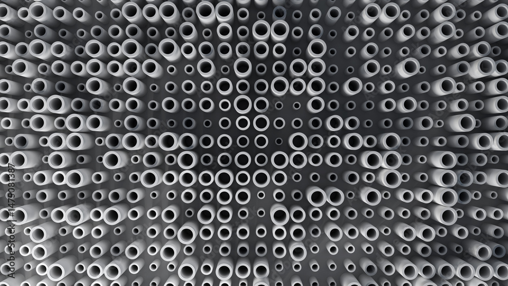 Cylinder pattern in the top view. Abstract background wallpaper. Can be used as a texture or background for design projects, scenes, etc. Cylinder pattern in the top view. Abstract background wallpaper. Can be used as a texture or background for design projects, scenes, etc.