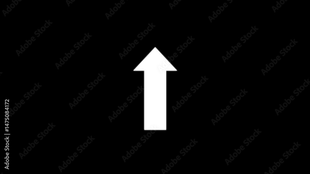 Social media swipe up arrows motion graphics animation. Alpha channel without background. Swipe up animation