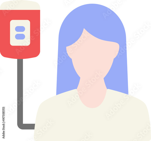 Female Donor Flat Icon