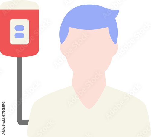 Male Donor Flat Icon