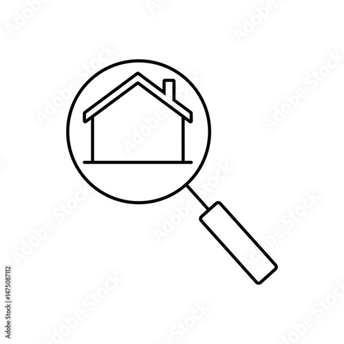 Real estate minimal thin line icons. Related building, house, apartement, sale, rent, mortagage. Vector illustration