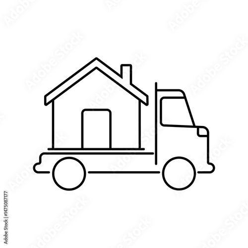 Real estate minimal thin line icons. Related building, house, apartement, sale, rent, mortagage. Vector illustration