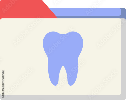 Dental Folder Flat Icon