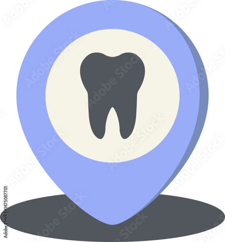 Dentist Location Flat Icon