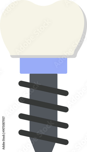 Tooth Implant Flat Icon