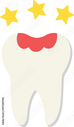 Tooth Pain Flat Icon