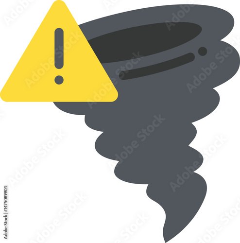 Tornado Warning Flat Icon