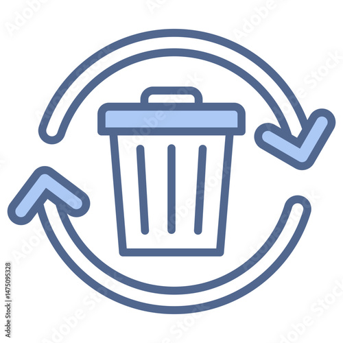 Waste Blue Icon