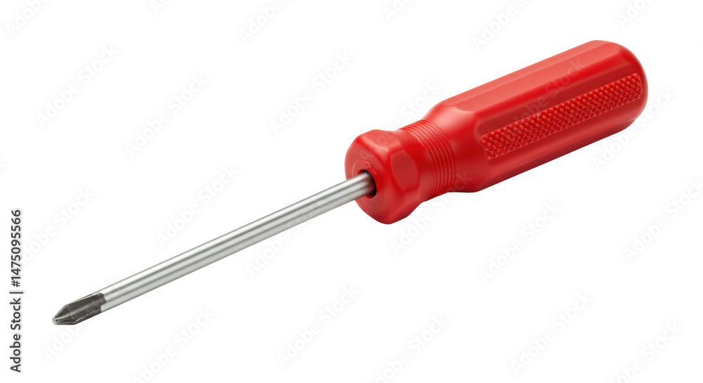 Isolated Red Screwdriver Isolated Red Screwdriver