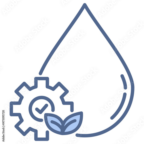 Water Conservation Blue Icon