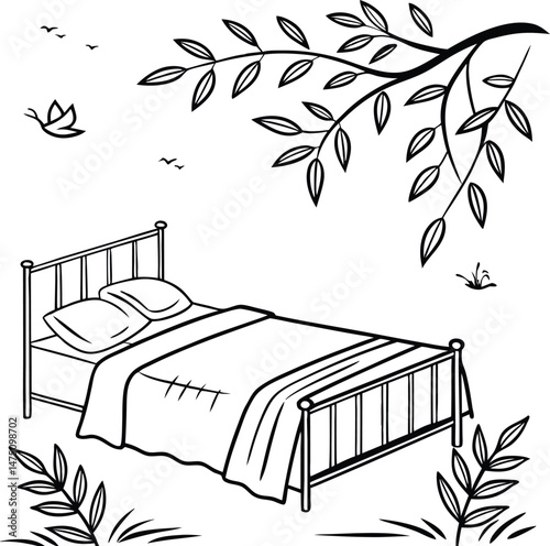 illustration of a bedroom