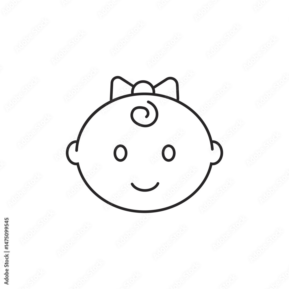 Obraz premium Baby care editable stroke outline icon