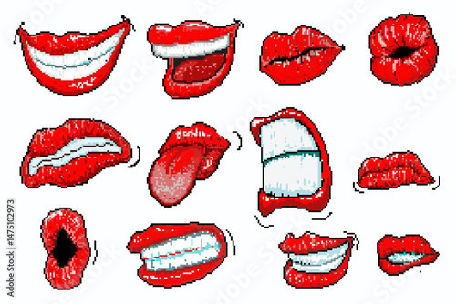Pixel-perfect style lips, a bold love statement for your digital vibe.