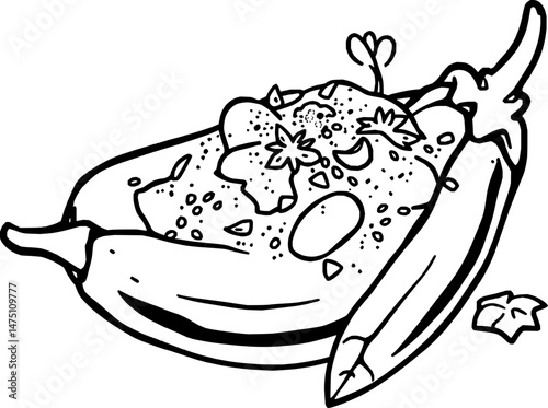 Savory Banana Boat With Yellow Curry And Herbs
