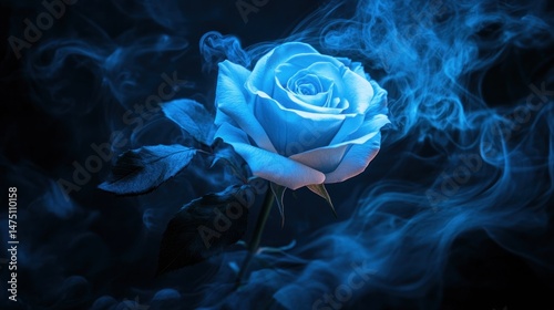 Blue Rose in Smoke