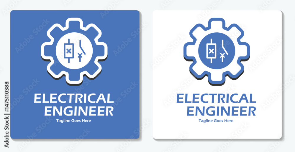Electrical Contact simple logo Vector Flat Design Electrical Contact simple logo Vector Flat Design