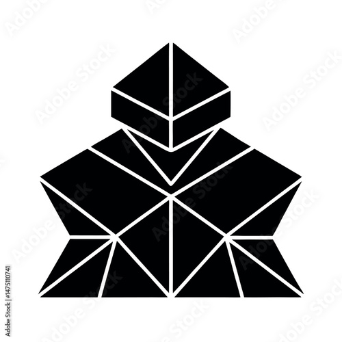Creative Magna Tile Black Vector Silhouette