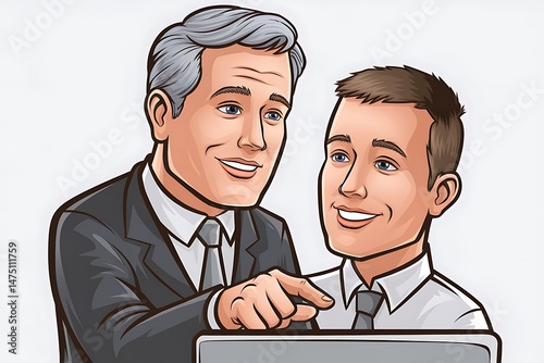 Mentorship and Collaboration: Experienced and Younger Professionals Working Together photo