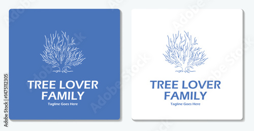 Tree Wood Logo Icon Vector Flat Design