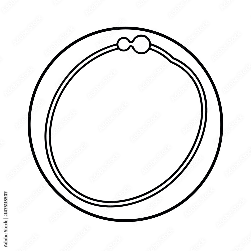 String Bead Outline Line Art Vector Design String Bead Outline Line Art Vector Design