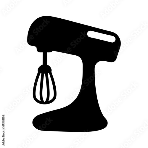 Silhouette image of a stand mixer, perfect for baking and cooking needs
