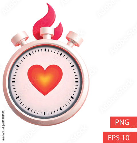 sex stopwatch - Use sex stop watch cause it's the best time. Erotic Romantic Love Timer Concept with Heart and Passion Elements.