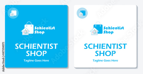 Schientist Science Shop Logo Icon Simple Vektor Flat Design
