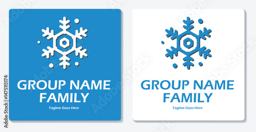 Snow Flower Winter Simple Logo Vector Flat Design
