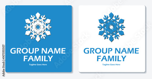 Snow Flower Winter Simple Logo Vector Flat Design