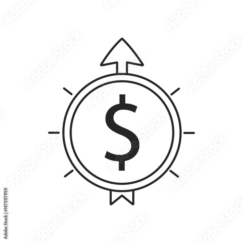 related to sales and marketing. Outline icon collection. Editable stroke. Vector illustration