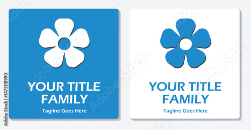 Flower Logo Icon Simple Vector Flat Design