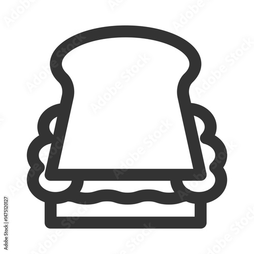 Sandwich Icon in Black and White