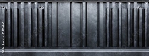 Dark, vertical, textured panels
