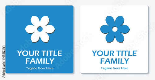 Flower Logo Icon Simple Vector Flat Design