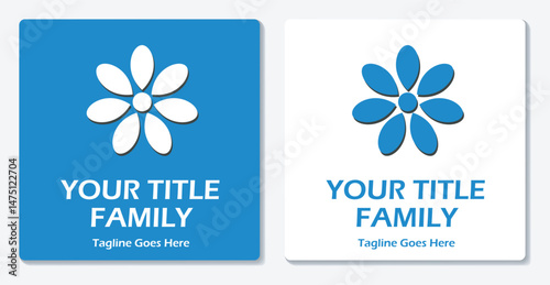 Flower Logo Icon Simple Vector Flat Design