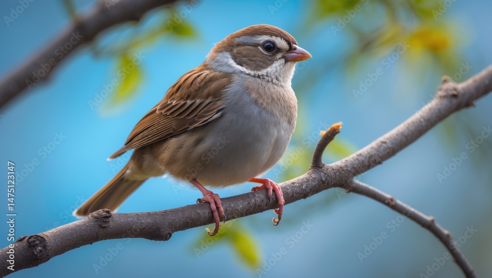 Delicate Tugai bird with colorful feathers resting on a tree limb Delicate Tugai bird with colorful feathers resting on a tree limb
