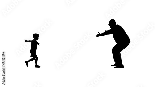 Teenage football player is going to his family member vector.
