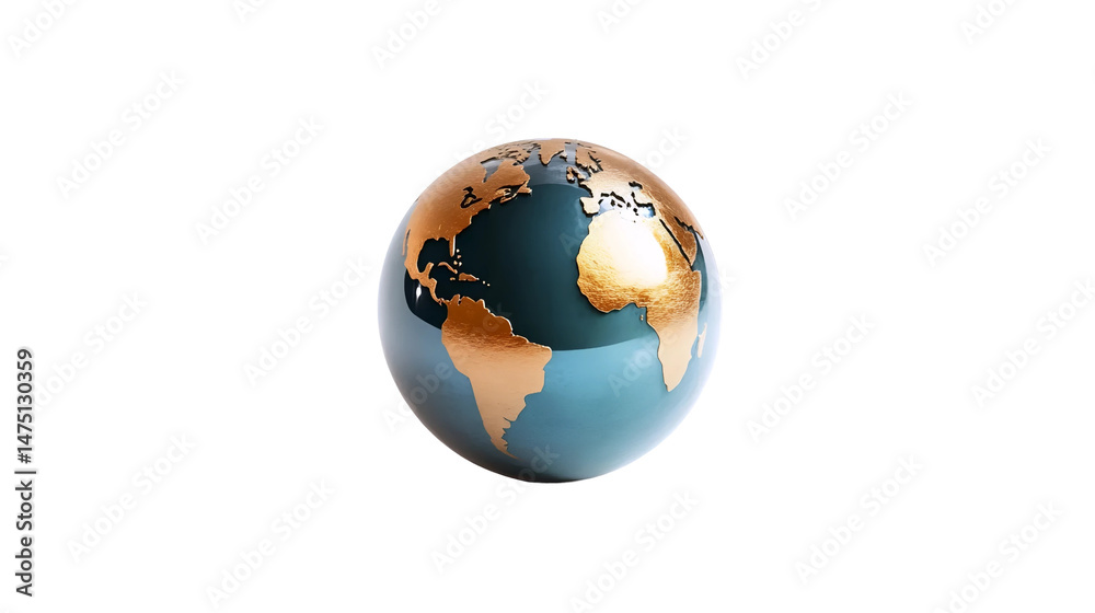 Fototapeta premium earth globe on white background