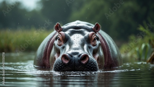 Aggressive actions by the common hippopotamus or hippo