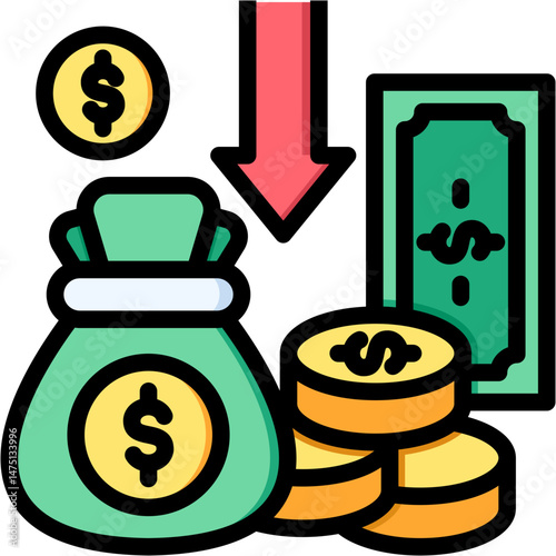 Devaluation Money  icon