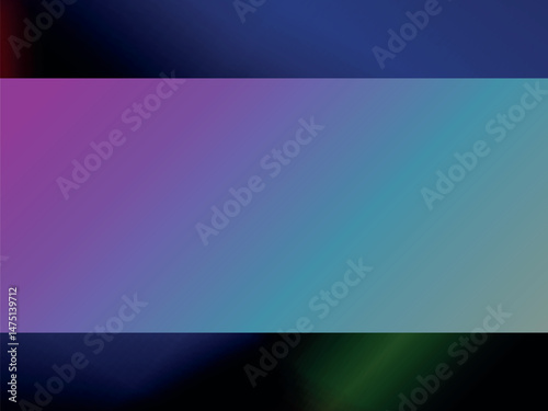 Gradient banner with dark borders, magenta to cyan, website header with text area