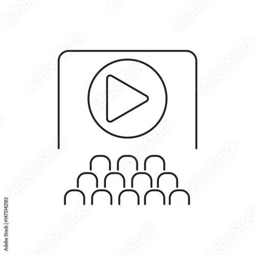 Lifestyle and Entertainment icons for web and mobile app. Theater, cinema, video, dance, theater, game. Vector illustration
