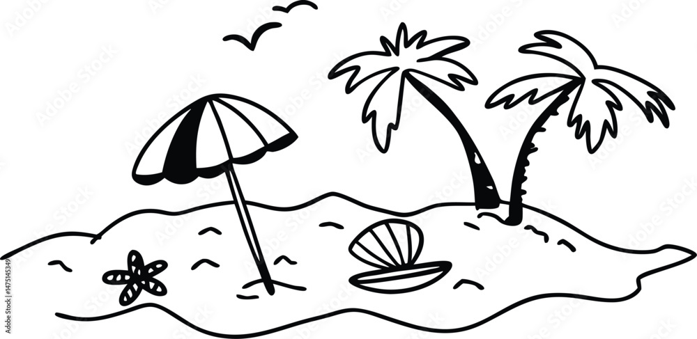 Obraz premium palm tree on the beach