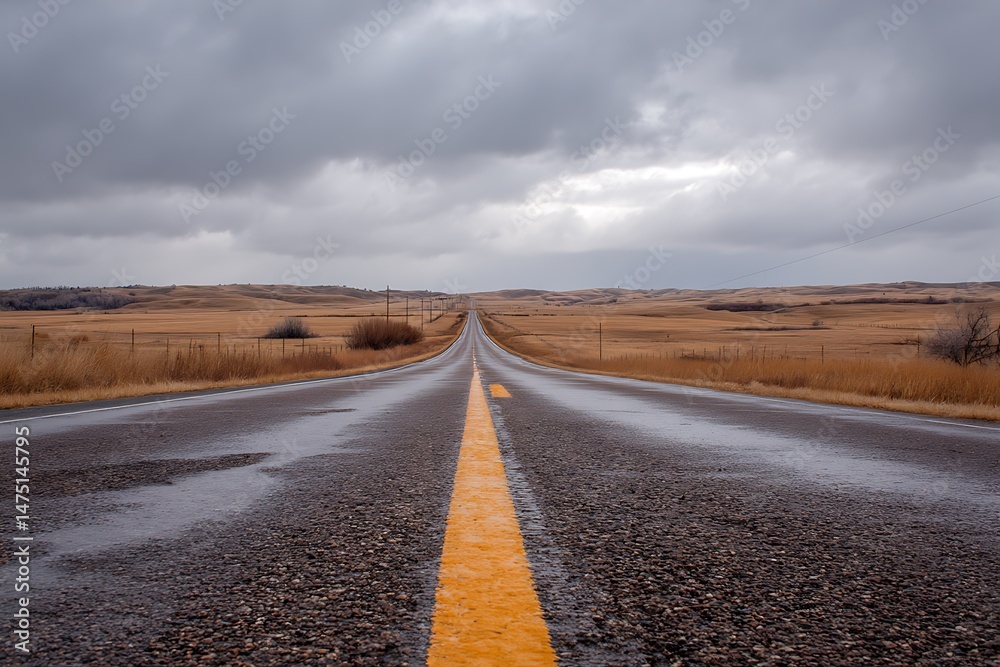 Road with recovery label stretching into horizon under overcast sky
Road with recovery label stretching into horizon under overcast sky