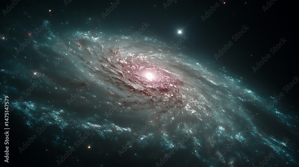 Fototapeta premium Spiral galaxy in deep space (23)